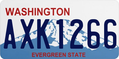 WA license plate AXK1266