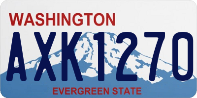 WA license plate AXK1270