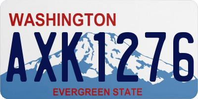 WA license plate AXK1276
