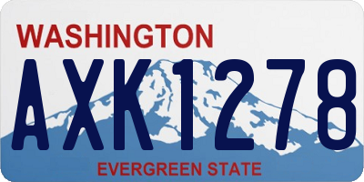 WA license plate AXK1278