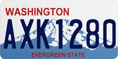 WA license plate AXK1280