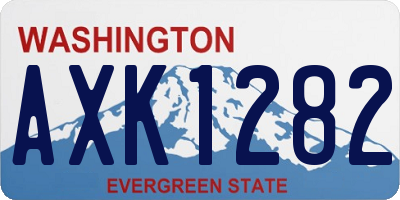 WA license plate AXK1282
