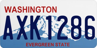 WA license plate AXK1286