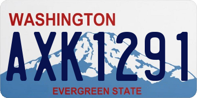 WA license plate AXK1291