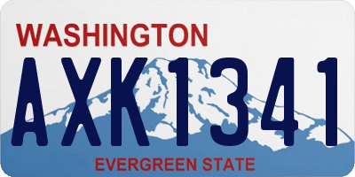 WA license plate AXK1341