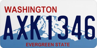 WA license plate AXK1346