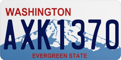 WA license plate AXK1370