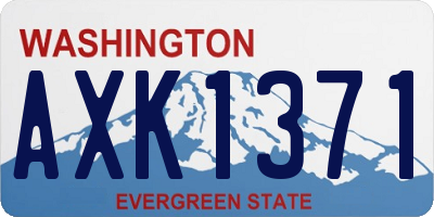 WA license plate AXK1371