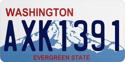 WA license plate AXK1391