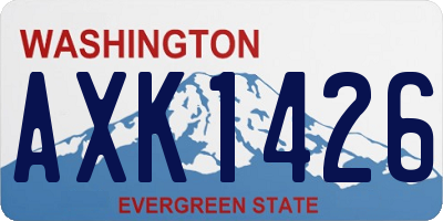 WA license plate AXK1426