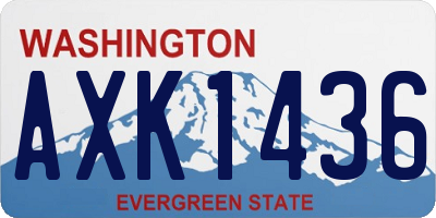 WA license plate AXK1436