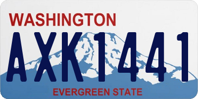WA license plate AXK1441