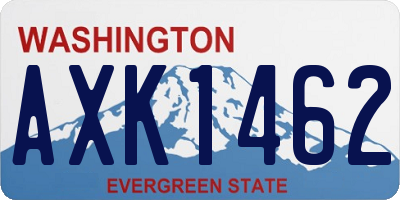 WA license plate AXK1462