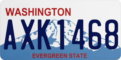 WA license plate AXK1468
