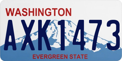 WA license plate AXK1473