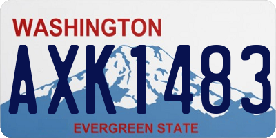 WA license plate AXK1483