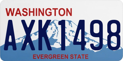 WA license plate AXK1498