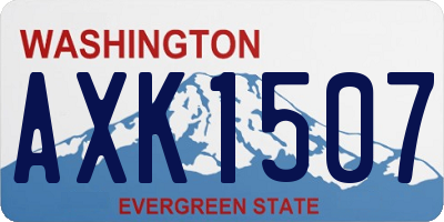 WA license plate AXK1507
