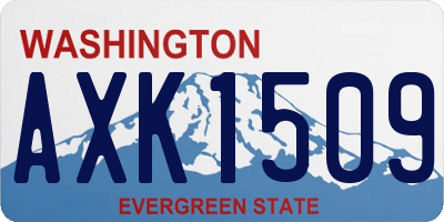 WA license plate AXK1509
