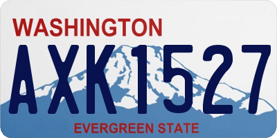 WA license plate AXK1527