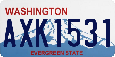 WA license plate AXK1531