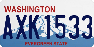 WA license plate AXK1533