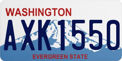 WA license plate AXK1550