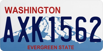 WA license plate AXK1562