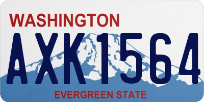 WA license plate AXK1564