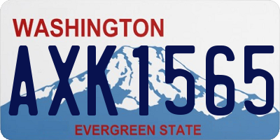 WA license plate AXK1565