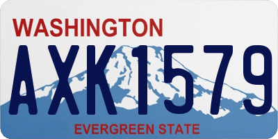 WA license plate AXK1579