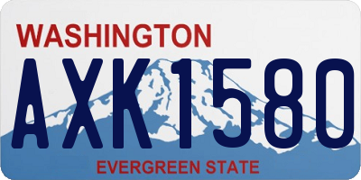 WA license plate AXK1580