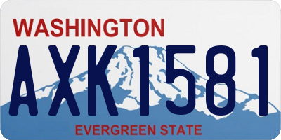 WA license plate AXK1581