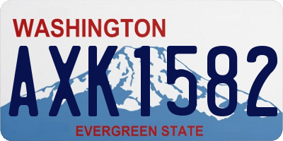 WA license plate AXK1582