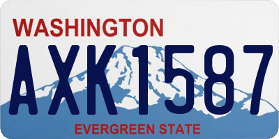 WA license plate AXK1587