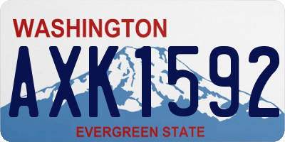 WA license plate AXK1592