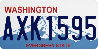 WA license plate AXK1595