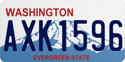 WA license plate AXK1596