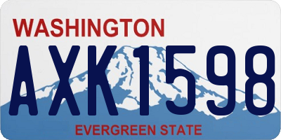 WA license plate AXK1598