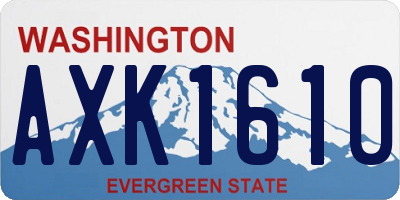 WA license plate AXK1610