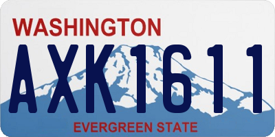 WA license plate AXK1611