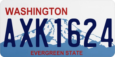 WA license plate AXK1624