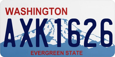 WA license plate AXK1626