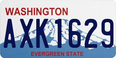 WA license plate AXK1629