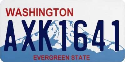 WA license plate AXK1641
