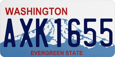 WA license plate AXK1655
