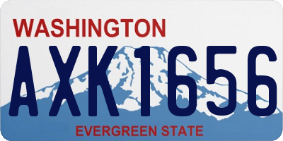WA license plate AXK1656