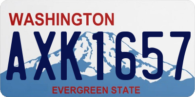 WA license plate AXK1657