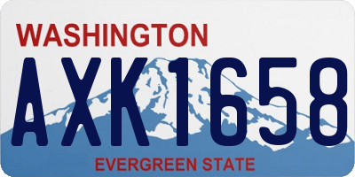 WA license plate AXK1658