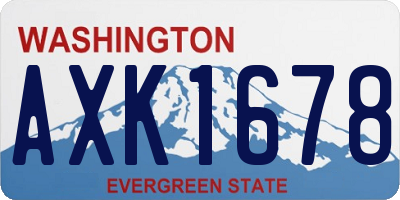 WA license plate AXK1678